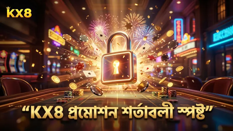 KX8 প্রমোশনের শর্তাবলী স্পষ্ট ও স্বচ্ছভাবে উপস্থাপন।