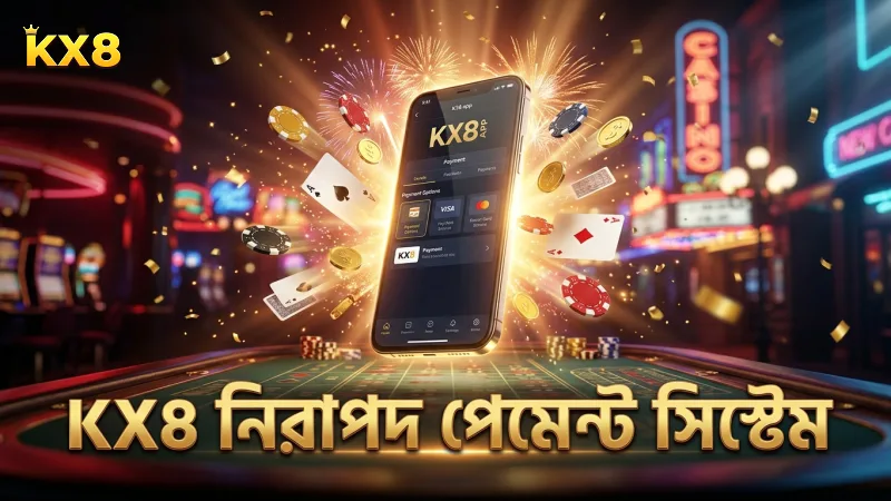 KX8 প্ল্যাটফর্মে নিরাপদ পেমেন্ট ও সঠিক পে আউট রয়েছে।