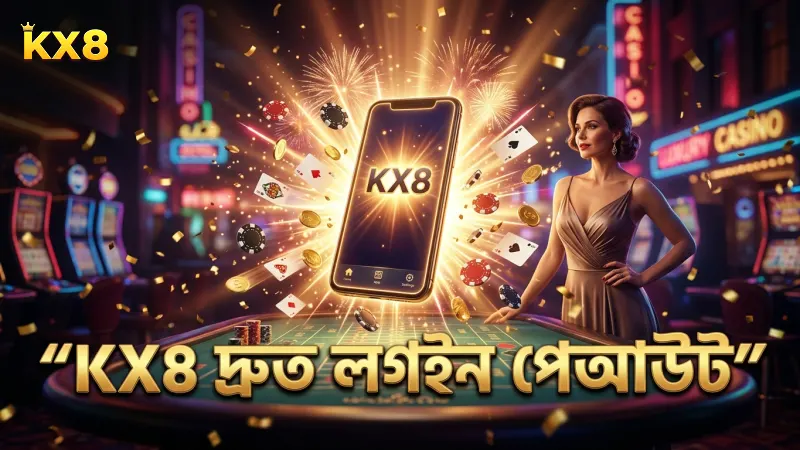 KX8 প্ল্যাটফর্মে দ্রুত লগইন ও পেআউট সুবিধা