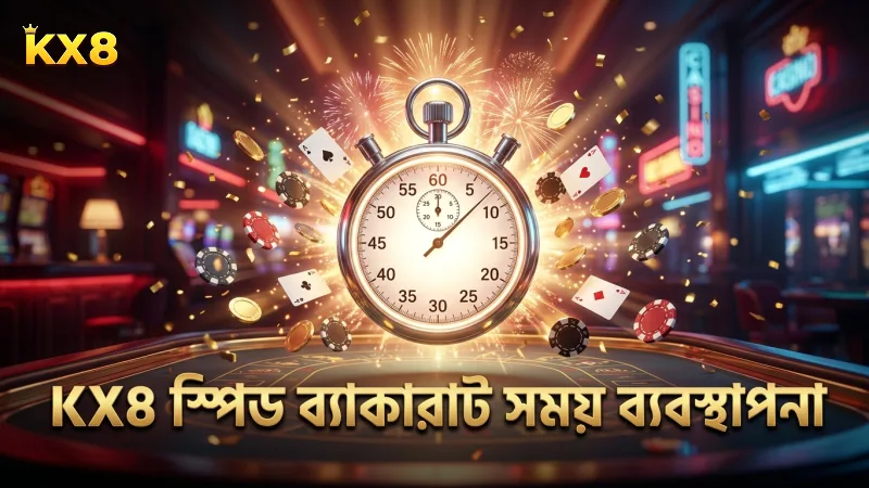 KX8 এর স্পিড ব্যাকারাট গেমে দ্রুত এবং নির্ভুল সময় ব্যবস্থাপনা।
